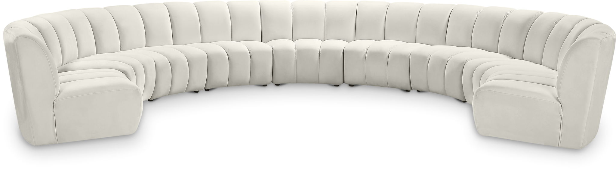 Infinity - 9 Piece Velvet Modular Sectional