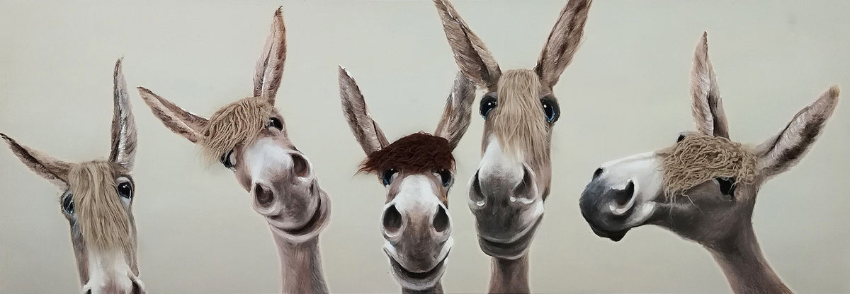 Whimsical Brows - 20" x 60" Framed Wall Art - Dark Brown