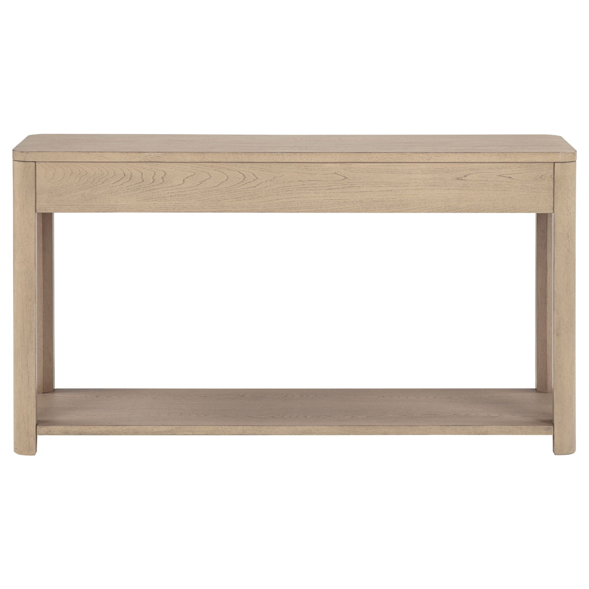 Marcelo Sofa Console Table with 2 Drawers and Shelf Light Elm