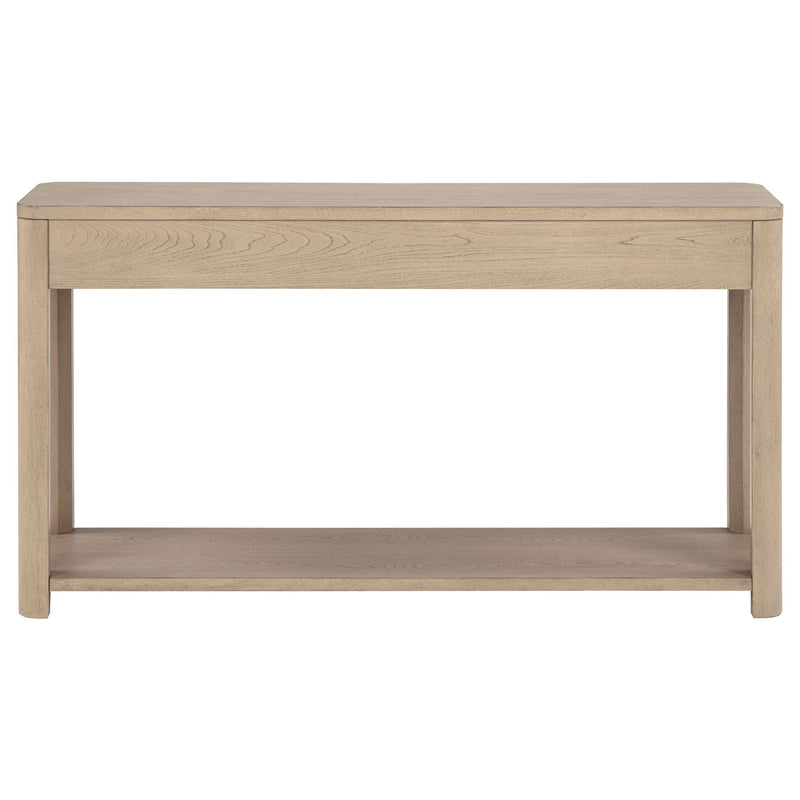 Marcelo Sofa Console Table with 2 Drawers and Shelf Light Elm
