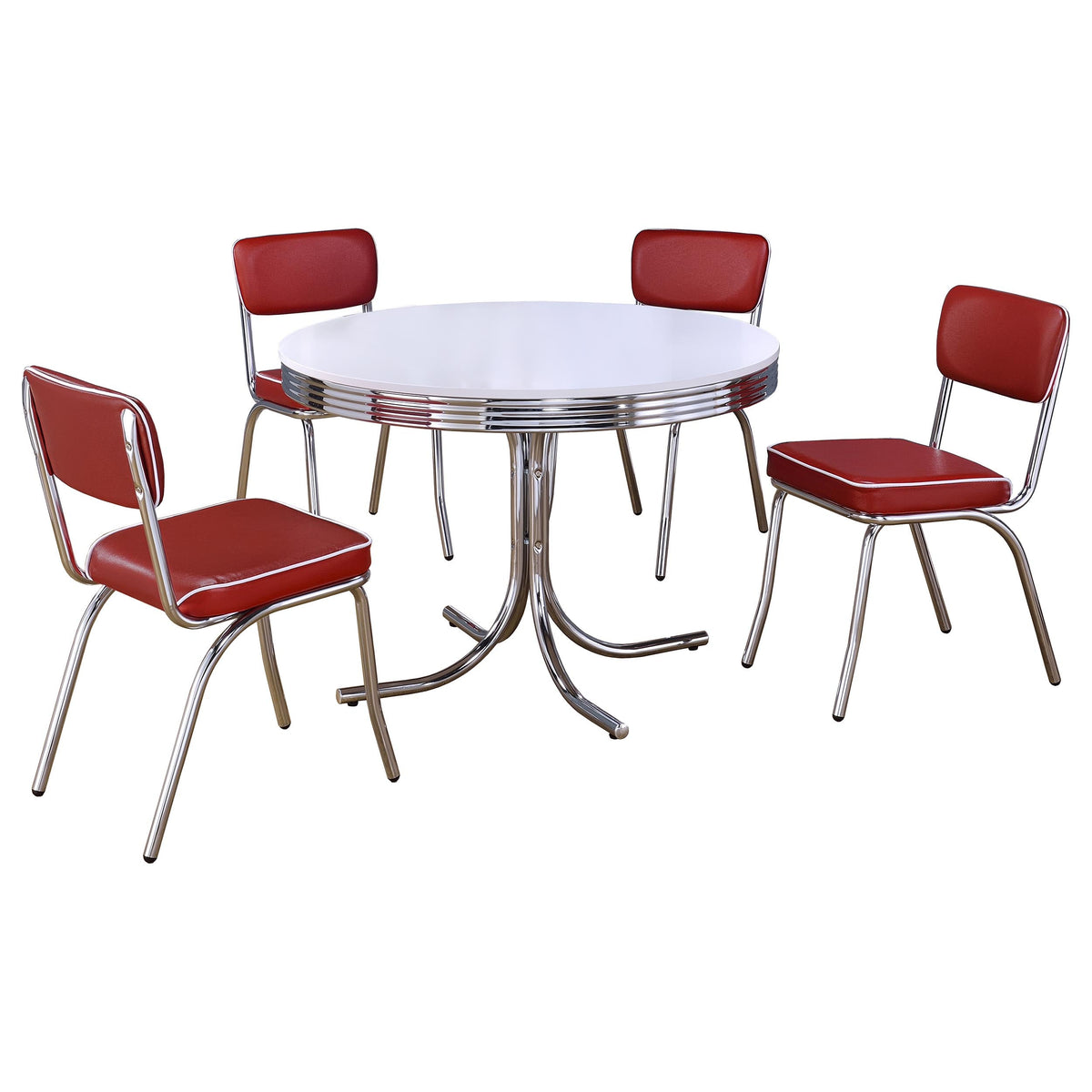 Retro Round Dining Table Set
