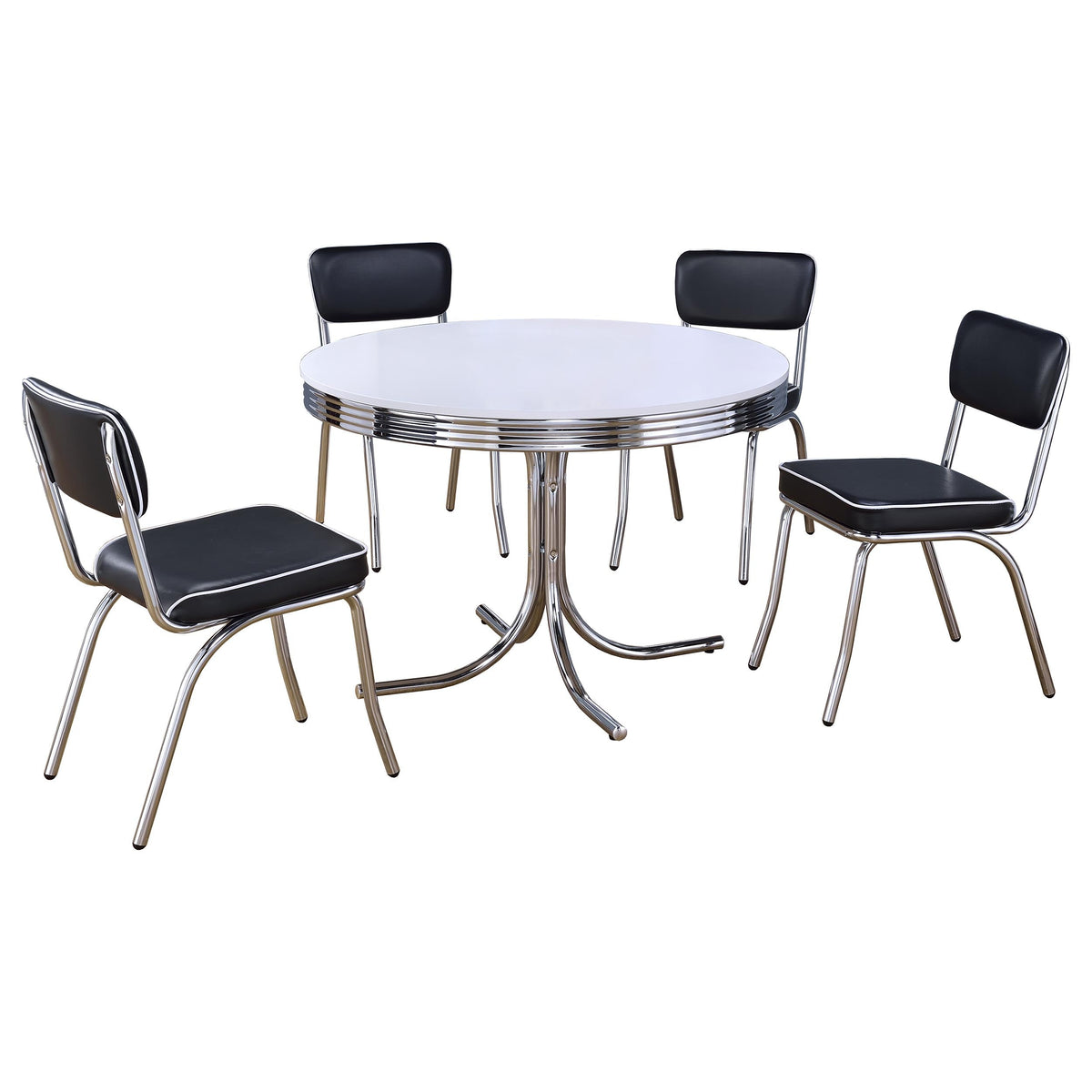 Retro Round Dining Table Set