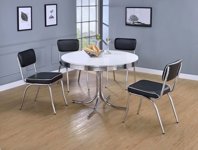 Retro Round Dining Table Set