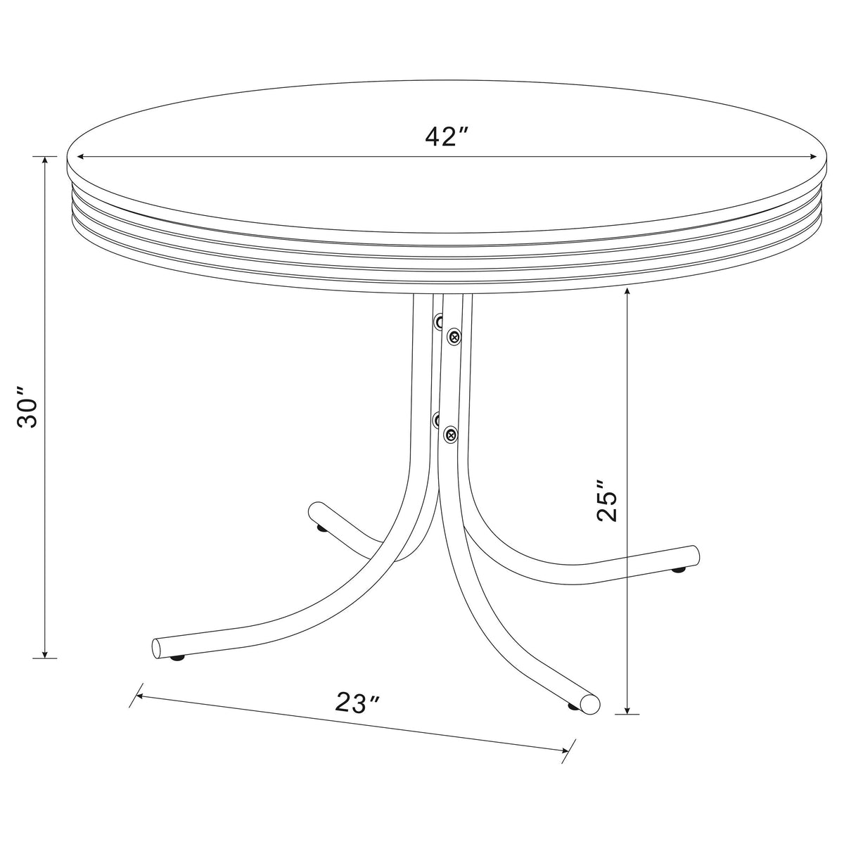 Retro Round Dining Table Set