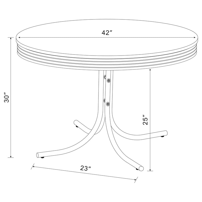 Retro Round Dining Table Set