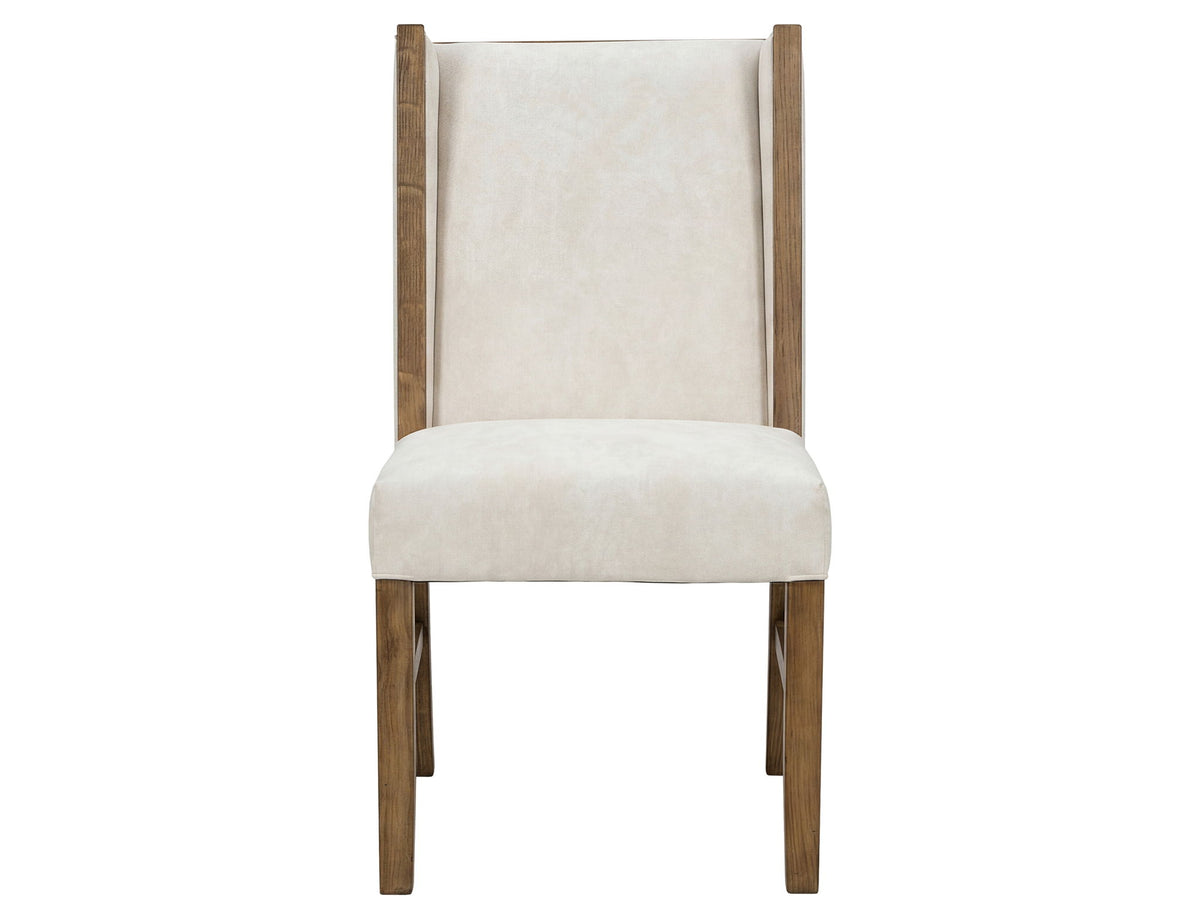 Silver - 39'' Upholstered Chair (Set of 2) - Ivory / Dark Brown