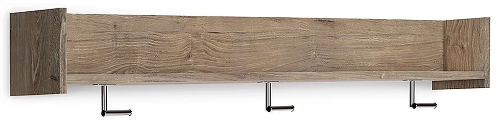 Oliah - Wall Mounted Coat Rack w/Shelf - Natural