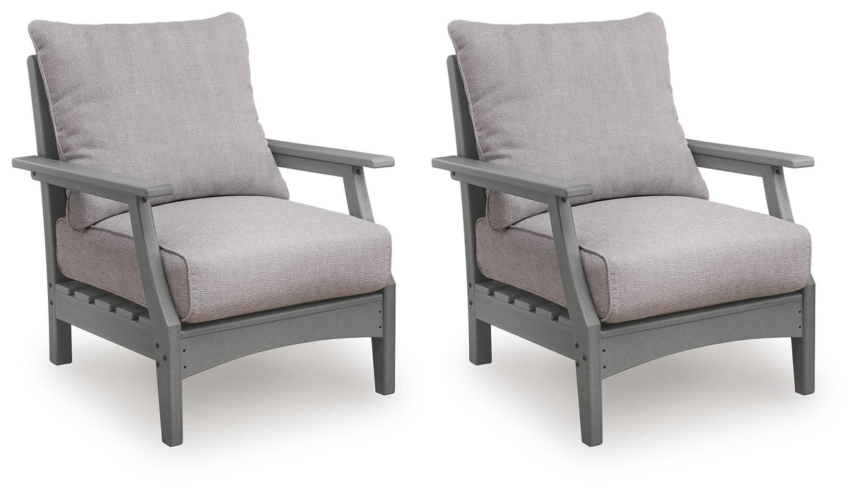 Cove Beach - Lounge Chair With Cushion (Set of 2) - Gray