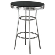 Retro Round 30-inch 1950's Bistro Pub Height Bar Table