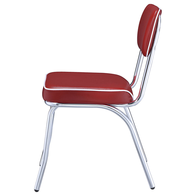 Retro Upholstered Dining Side Chair (Set of 2)