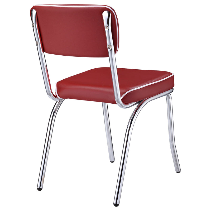 Retro Upholstered Dining Side Chair (Set of 2)