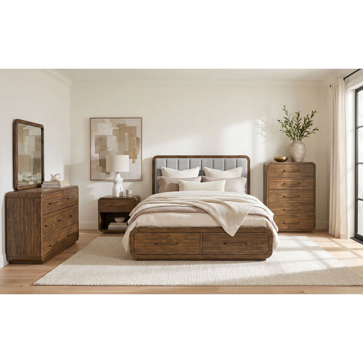 Glinda - Nightstand With USBC - Brown