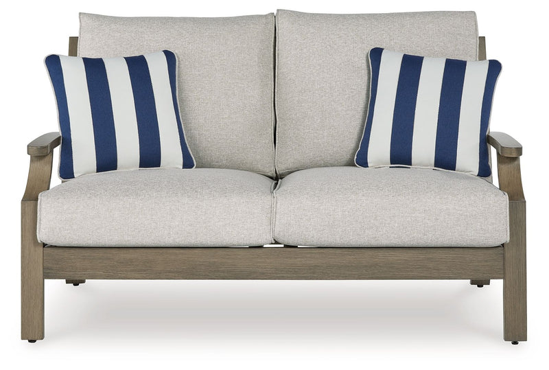 Rainier Ranch - Loveseat With Cushion - Brown / Beige