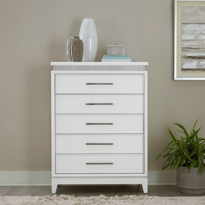 Reflections - 5 Drawer Chest With Lights - White