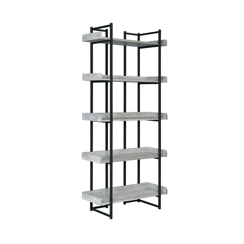 Preston - 2 Piece Desk And Bookshelf Set - Gray