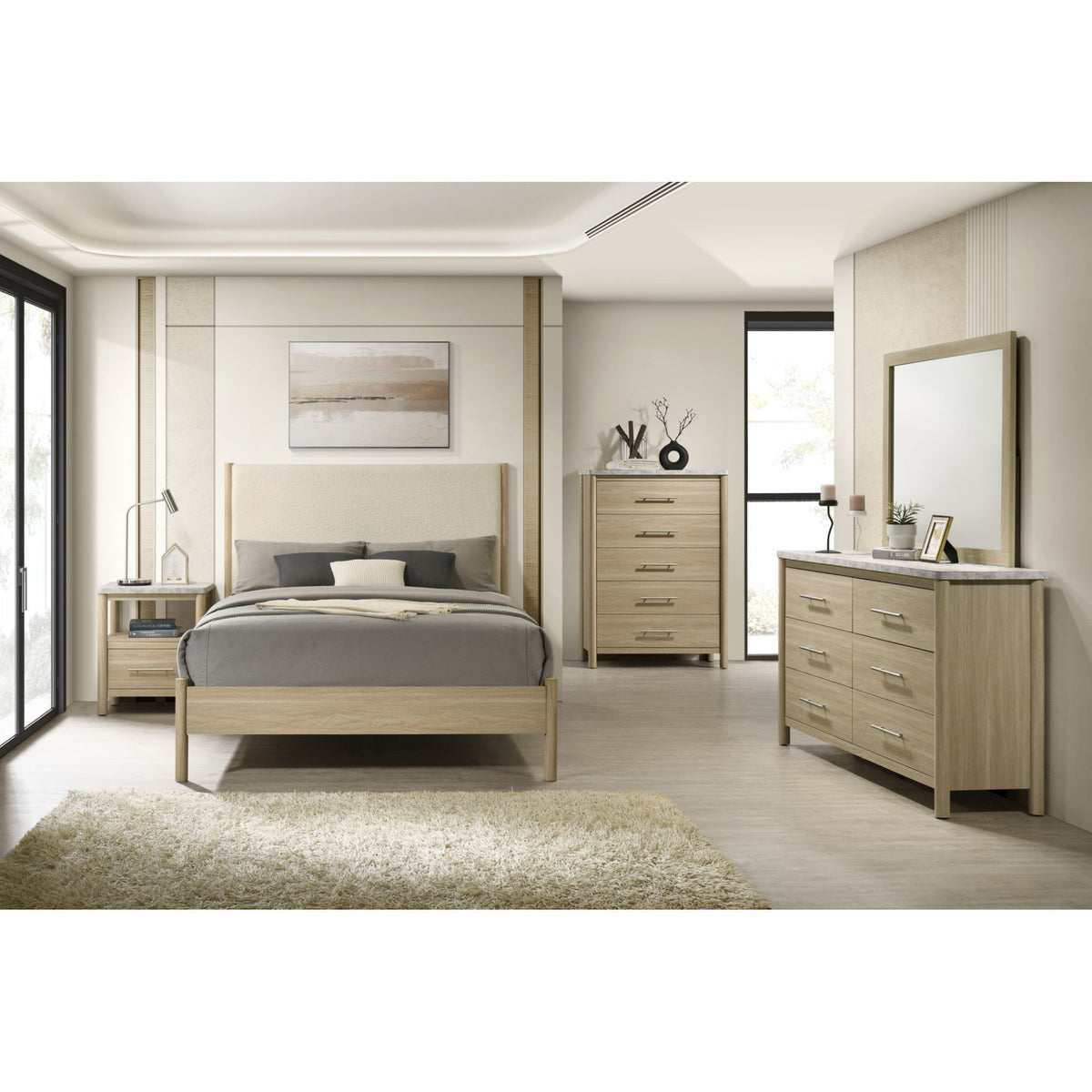 Jonas - Nightstand With USB - Natural