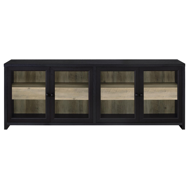 Denison 79-inch 4-door TV Stand Media Console Black