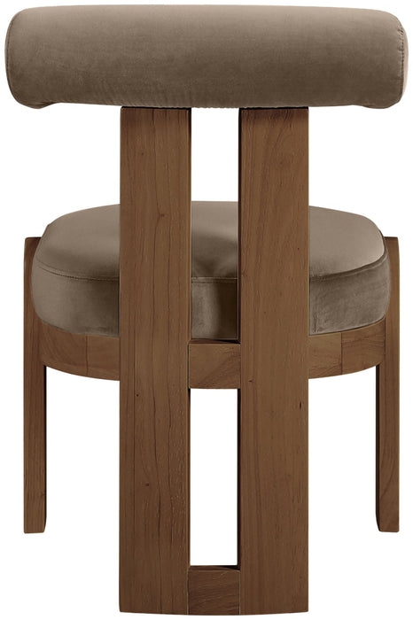 Arienzo - Performance Fabric Upholstered Dining Chair (Set of 2) - Walnut Base