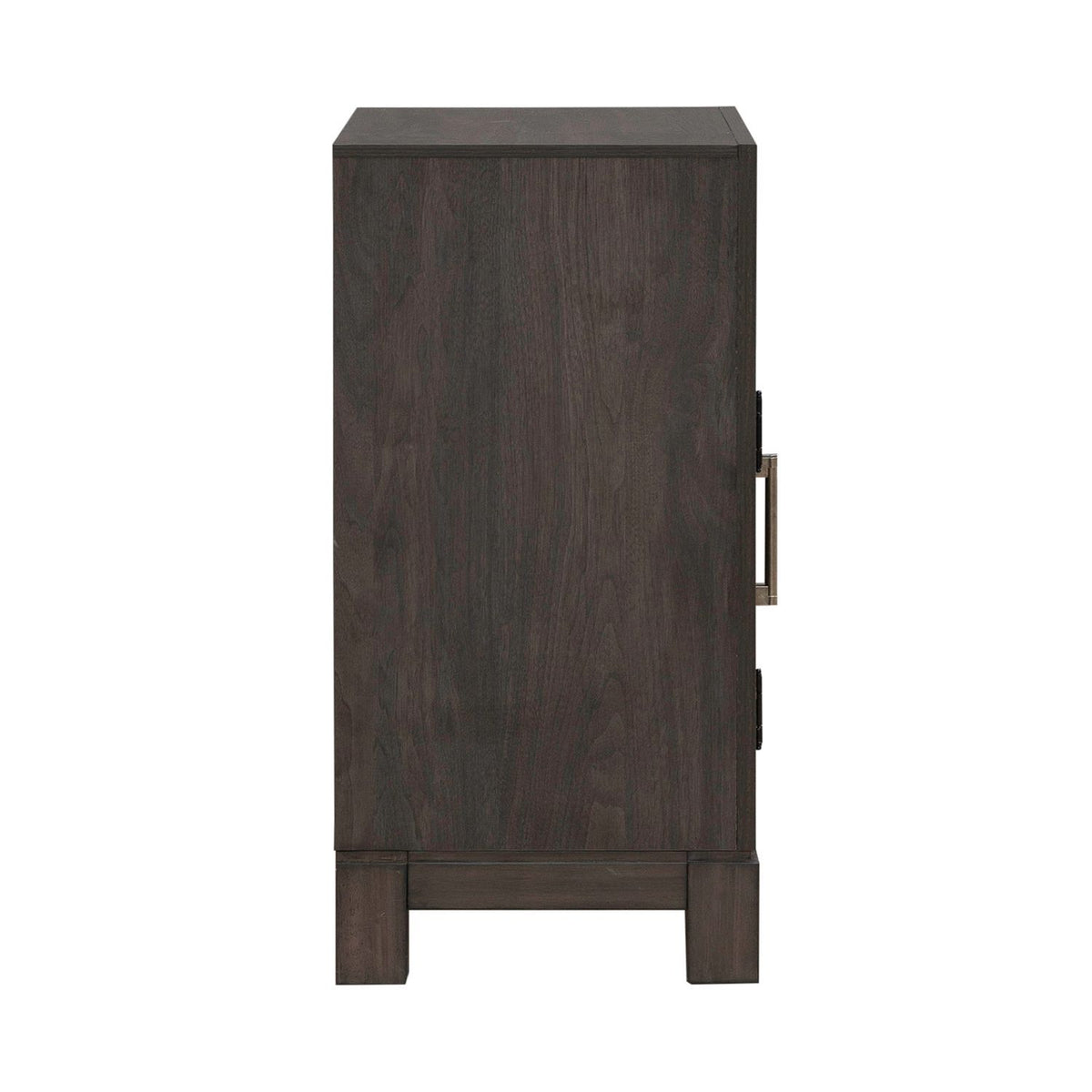 Modern Edge - Bedside Chest With Charging Station - Caffe