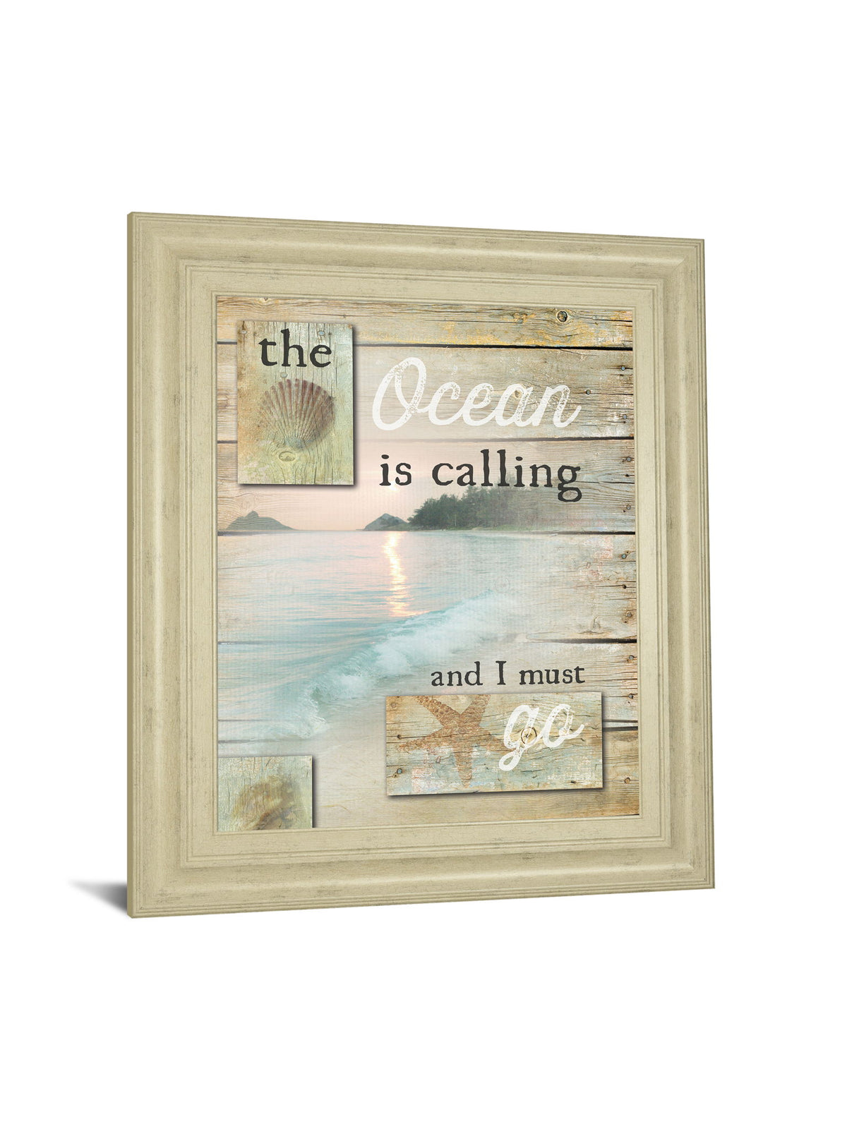 The Ocean Is Calling By Marla Rae - Framed Print Wall Art - Silver