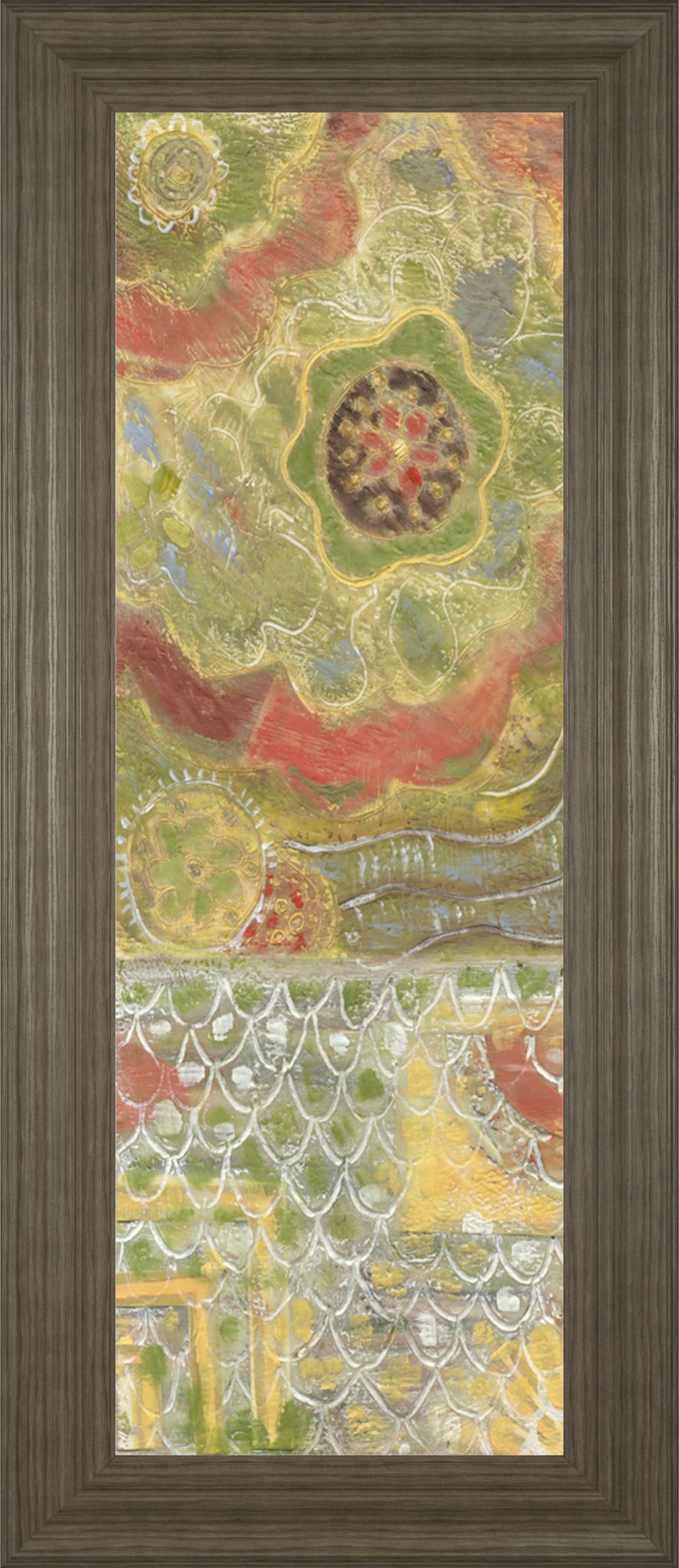 Moroccan Whimsy I By Karen Deans - Framed Print Wall Art - Green
