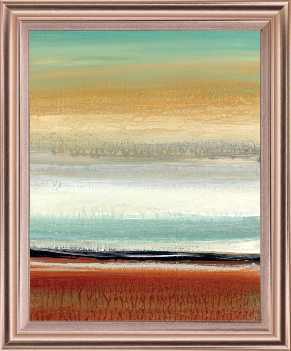 Sunset Drift - 28" x 34" Framed Wall Art - Yellow