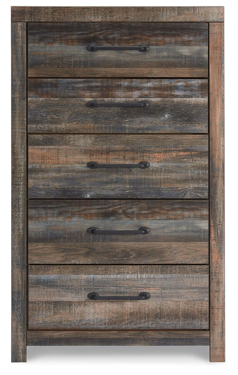 Drystan - Five Drawer Chest - Brown / Beige