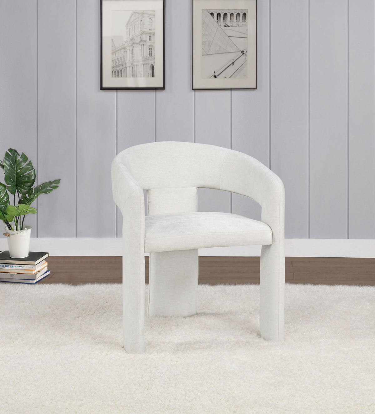 Carlow Upholstered Dining Arm Chair White (Set of 2)