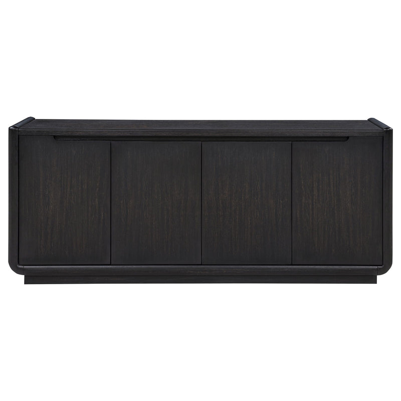Leandro 72-inch 4-door TV Stand Media Console Burnished Black