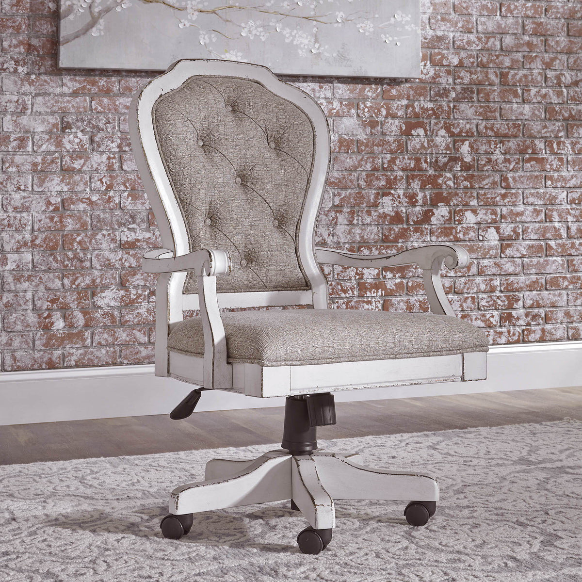 Magnolia Manor - Jr Executive Desk Chair - Antique White