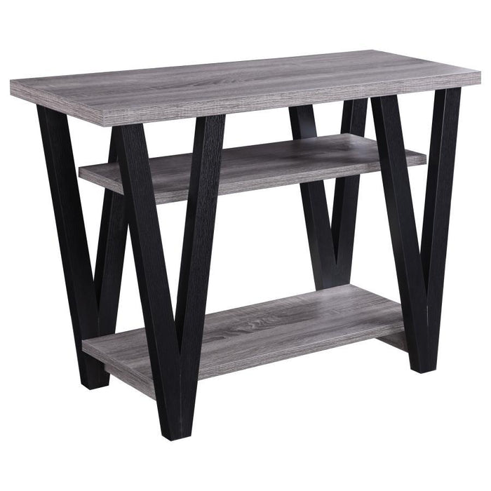 Stevens - 2-Shelf Engineered Wood Entryway Console Table - Gray