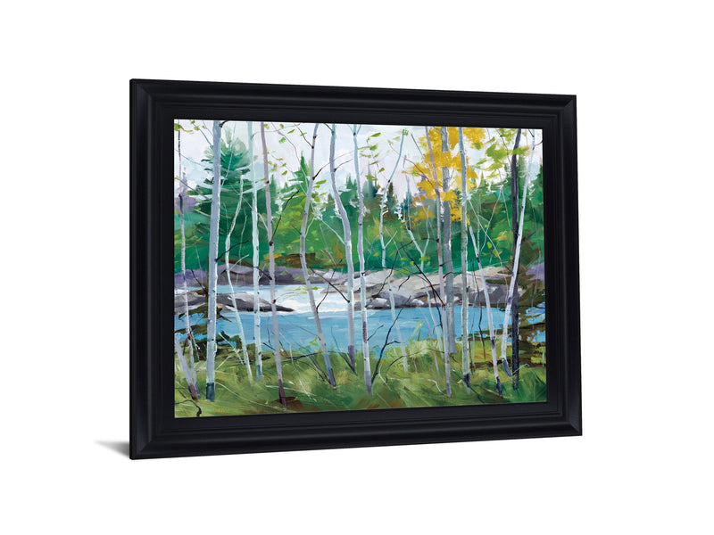 River Birch Vista - 28" x 34" Framed Wall Art - Green