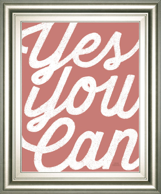 Positivity V By Laura Marshall - Framed Print Wall Art - Pink