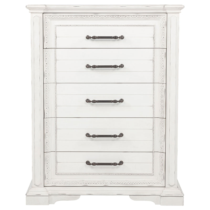 McKinney 5-drawer Bedroom Chest of Drawers Vintage White