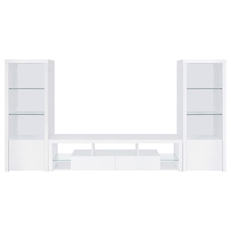 Jude 3-piece 71-inch TV Entertainment Center White High Gloss