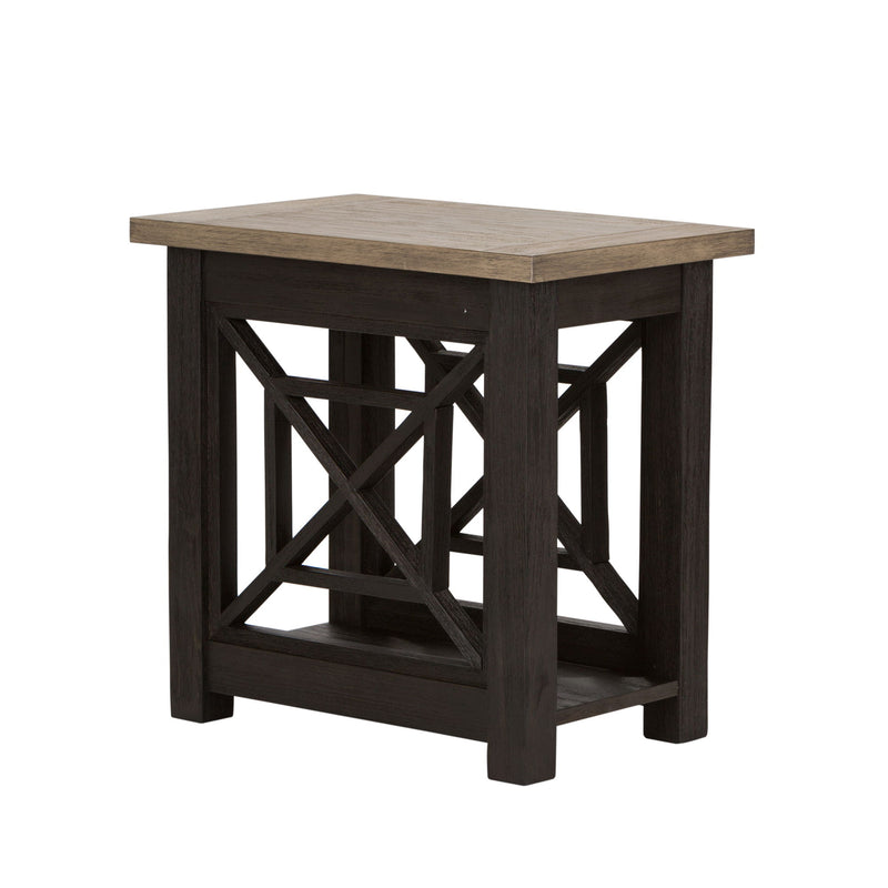 Heatherbrook - Chair Side Table - Charcoal & Ash
