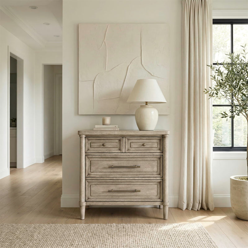 Rochelle Park - Nightstand With Charging Station - Smokey Taupe