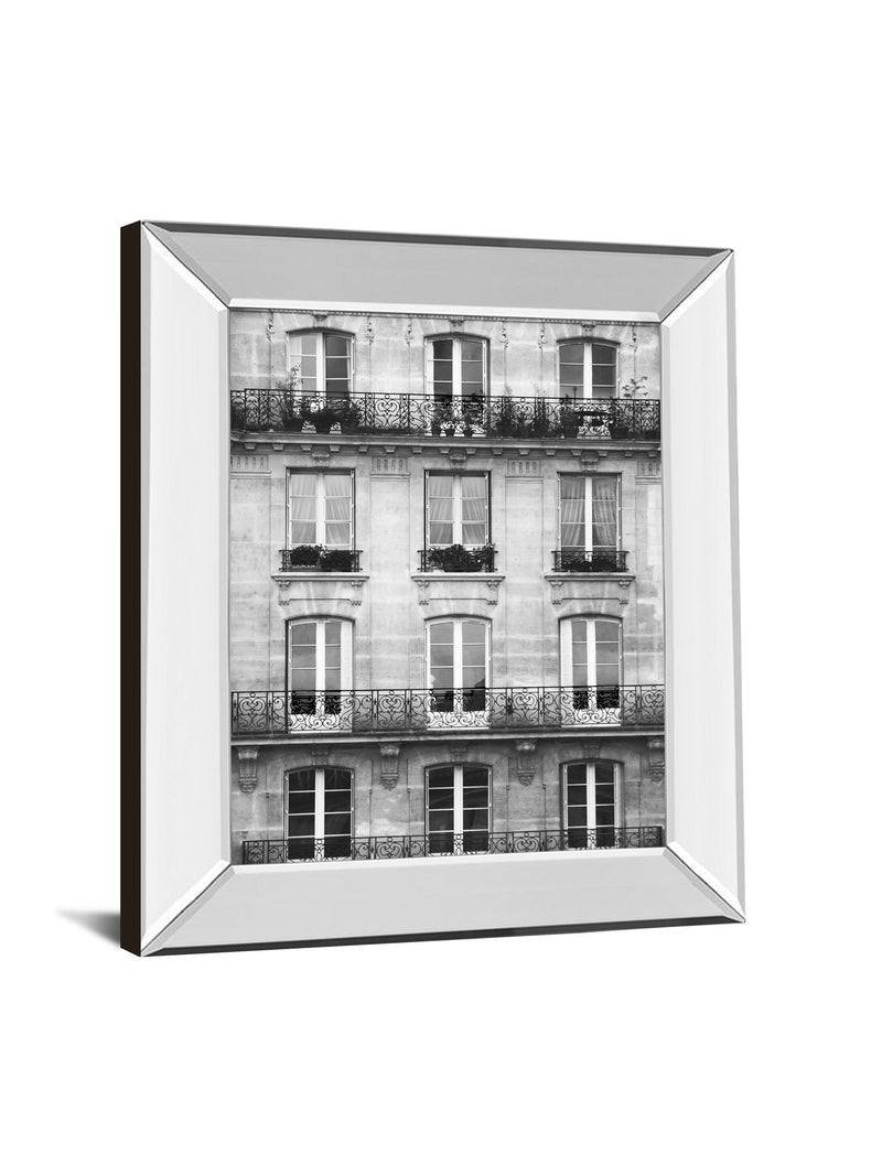 Across The Street Il By Laura Marshall - Mirror Framed Print Wall Art - Gray