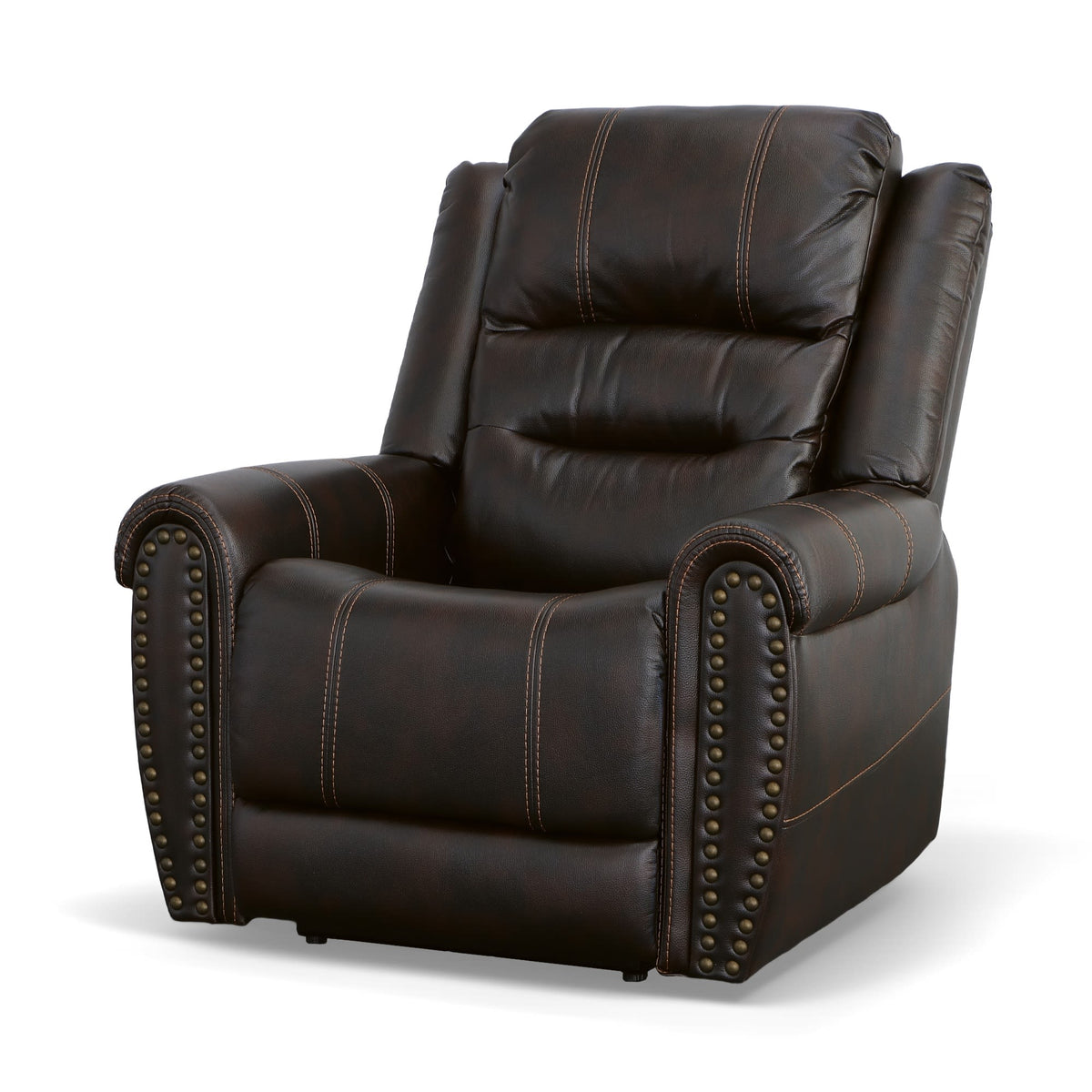 Flexsteel Oscar Power Recliner with Power Headrest & Lumbar