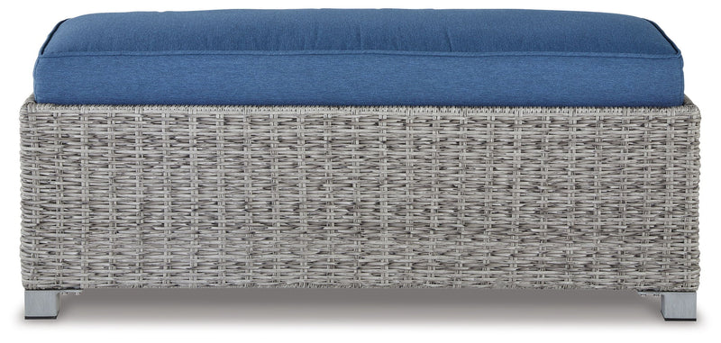 Naples Beach - Bench with Cushion - Light Gray