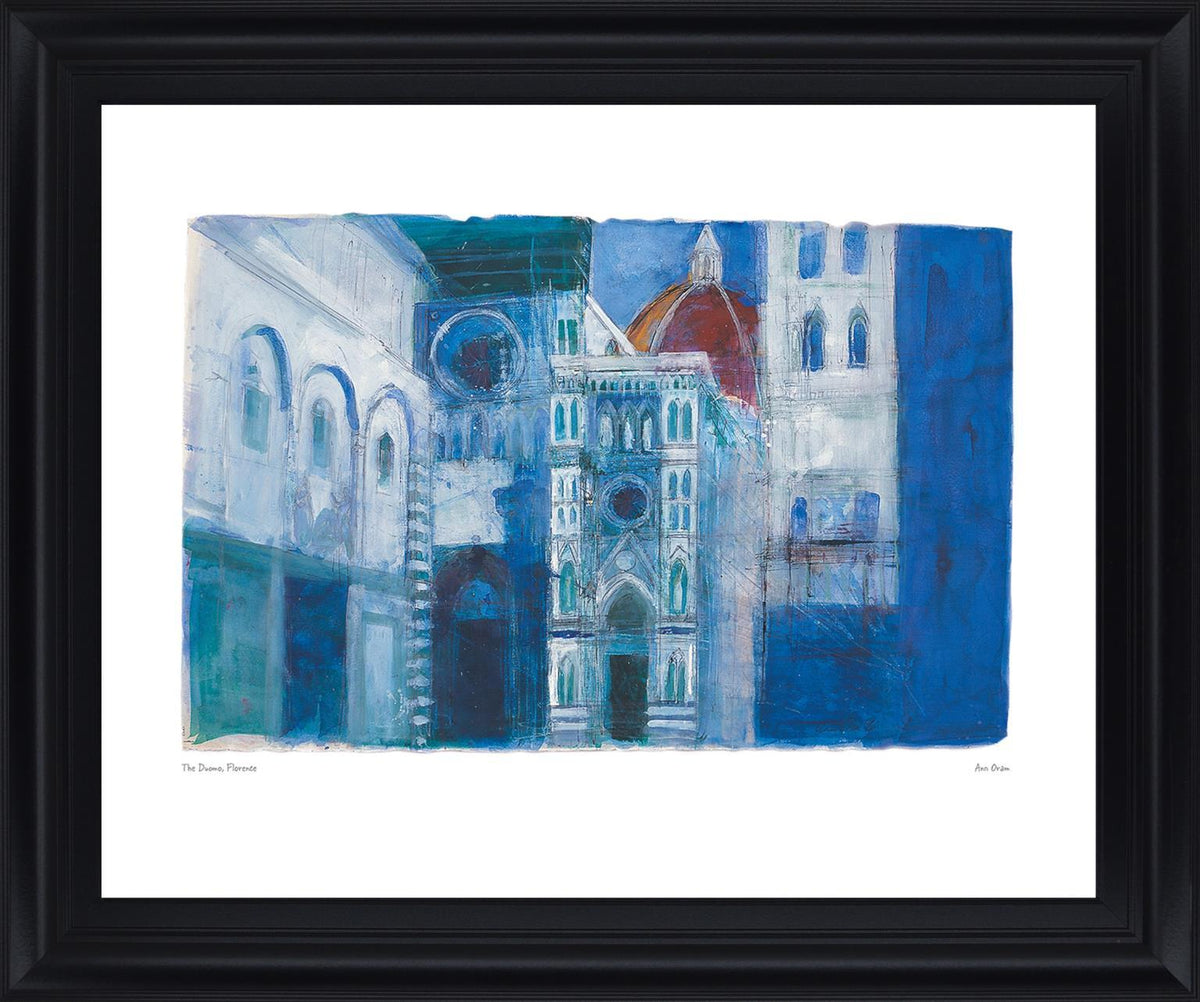 Azure Cathedral - 28" x 34" Framed Wall Art - Blue