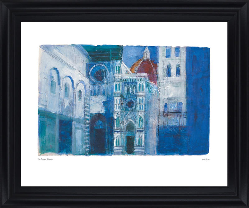 Azure Cathedral - 28" x 34" Framed Wall Art - Blue