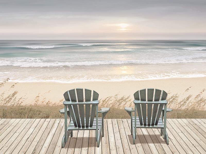 Boardwalk Sunset By Amber Sterling (Framed) - Beige