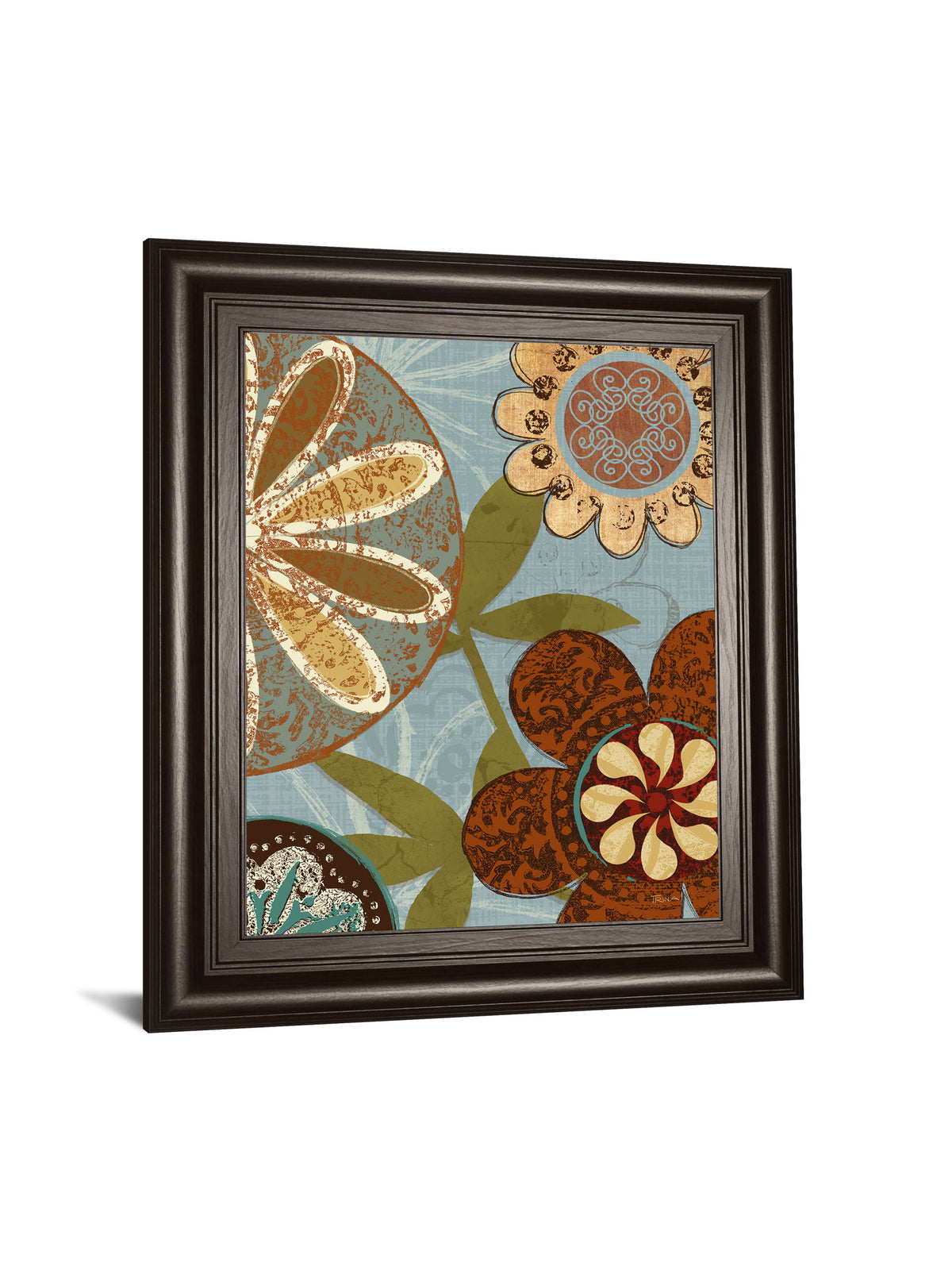 Persian Garden Il By Katrina Craven - Framed Print Wall Art - Light Brown