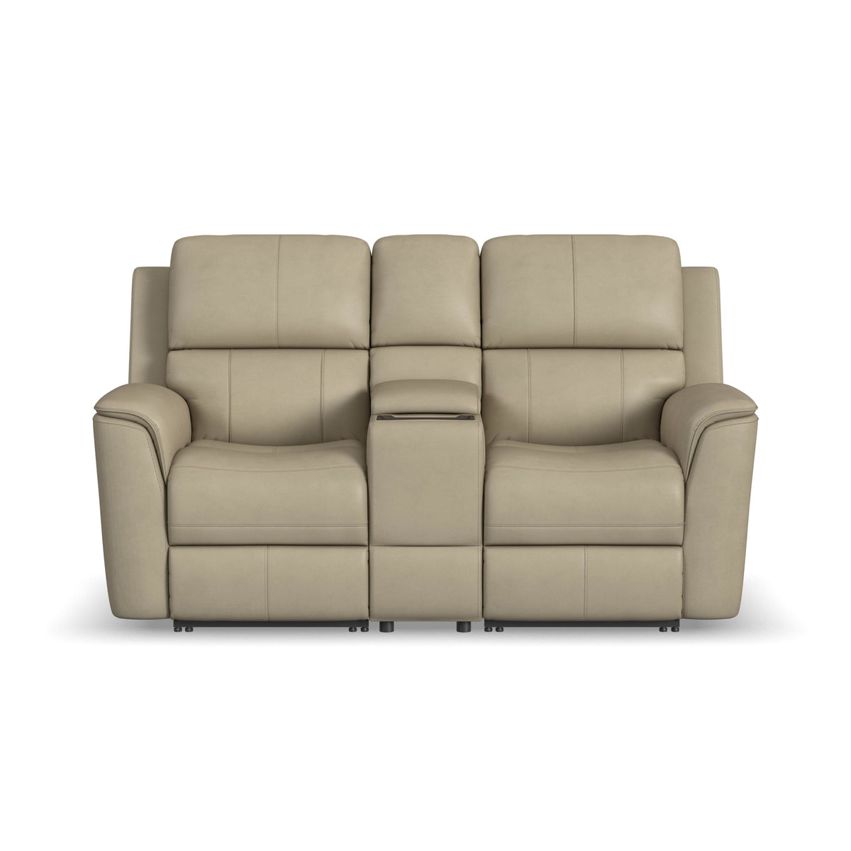 Flexsteel Henry Power Reclining Loveseat with Console & Power Headrests & Lumbar