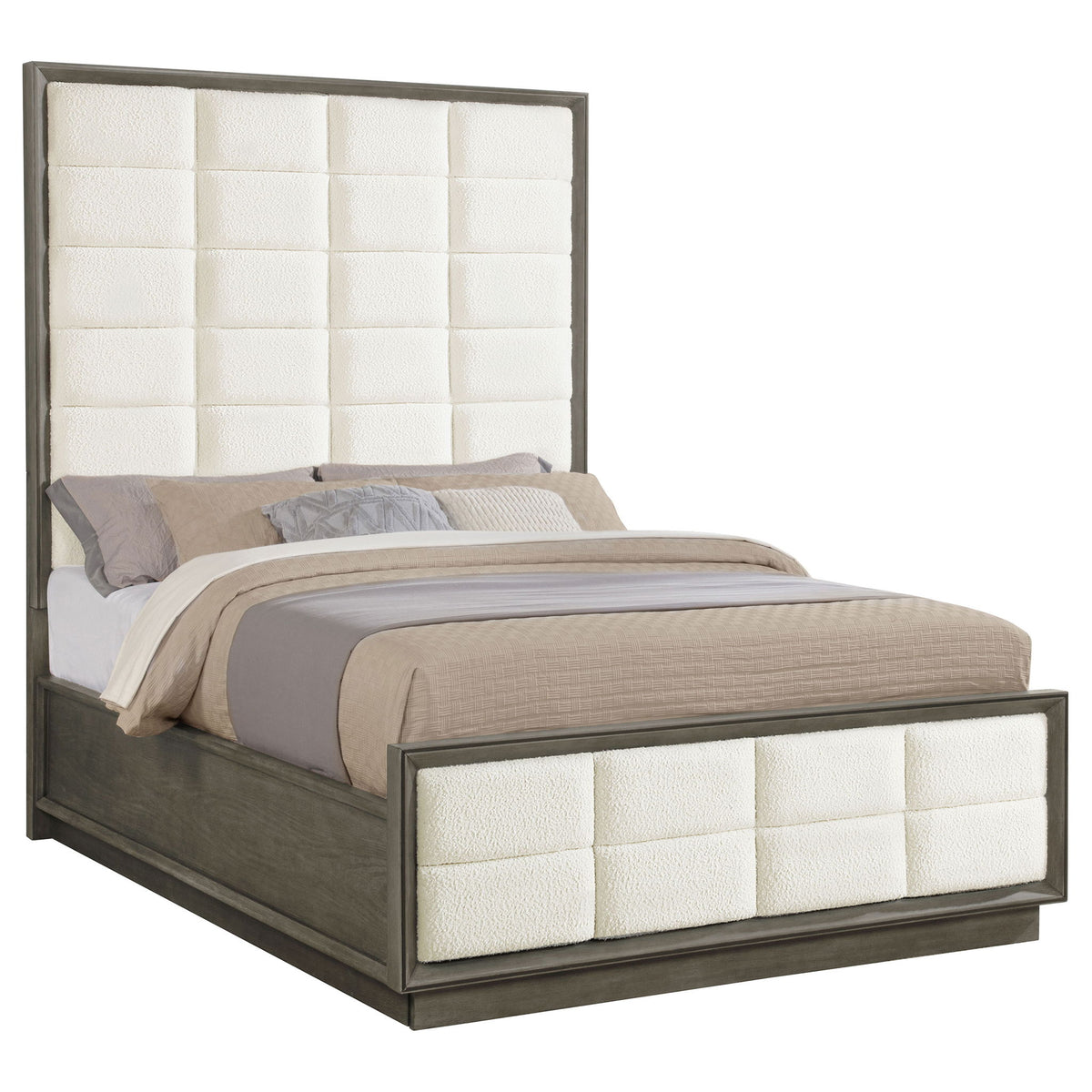 Durango 80-inch Queen Panel Bed Taupe Oak