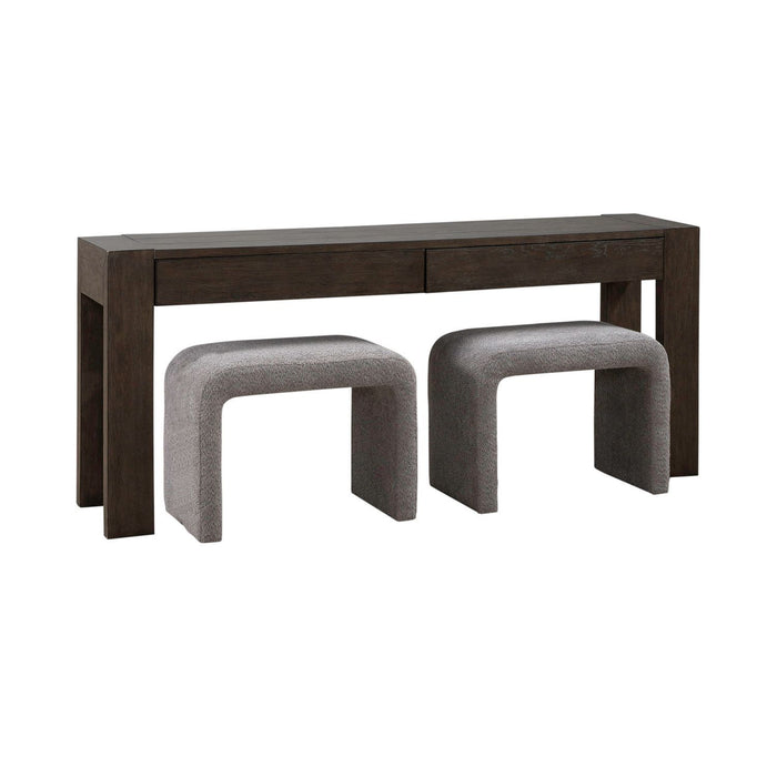 Cascade Falls - 3 Piece Set - Satin Espresso / Gray