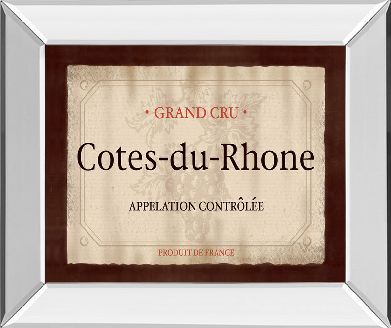 Cote Du Rhone By Paola Viveiros - Mirror Framed Print Wall Art - Beige