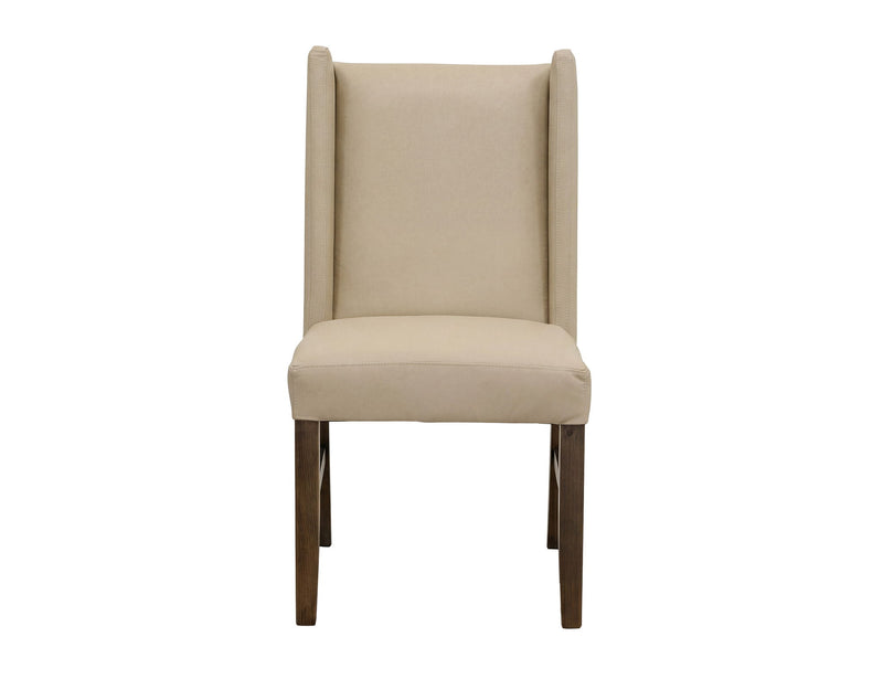 Silver - 39.5'' Upholstered Chair (Set of 2) - Ivory / Brown