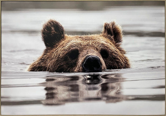 "Silent Watch" Canvas In Frame - Brown / Earthy Tones